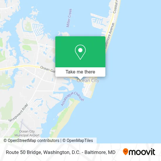 Route 50 Bridge map