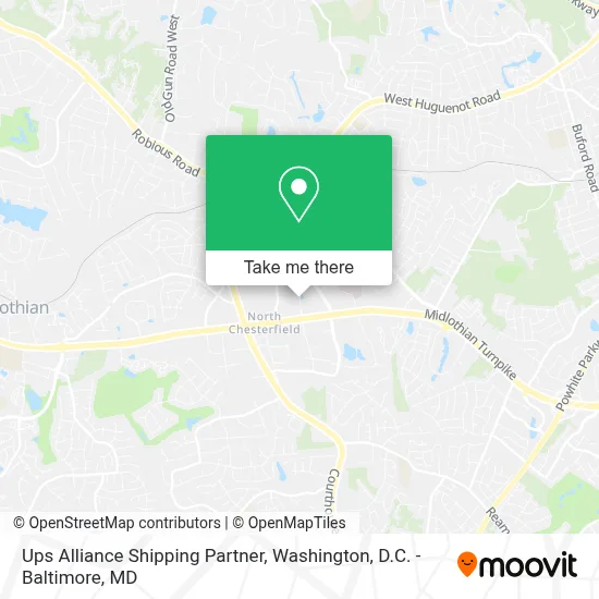 Ups Alliance Shipping Partner map