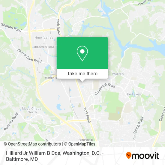 Hilliard Jr William B Dds map