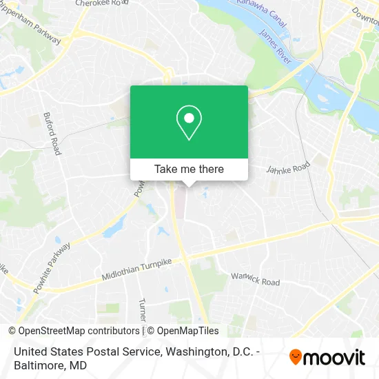 United States Postal Service map