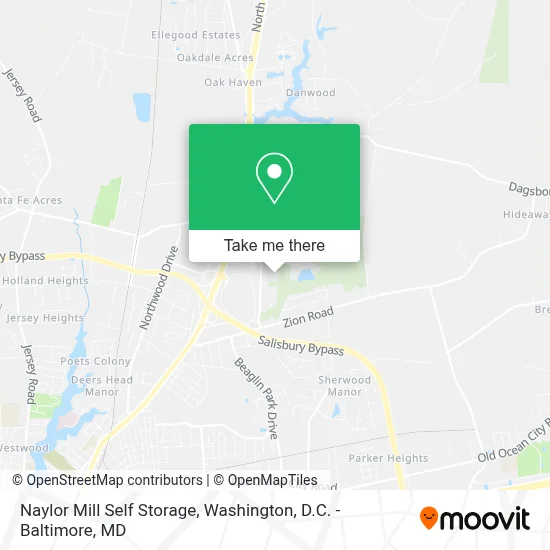 Naylor Mill Self Storage map
