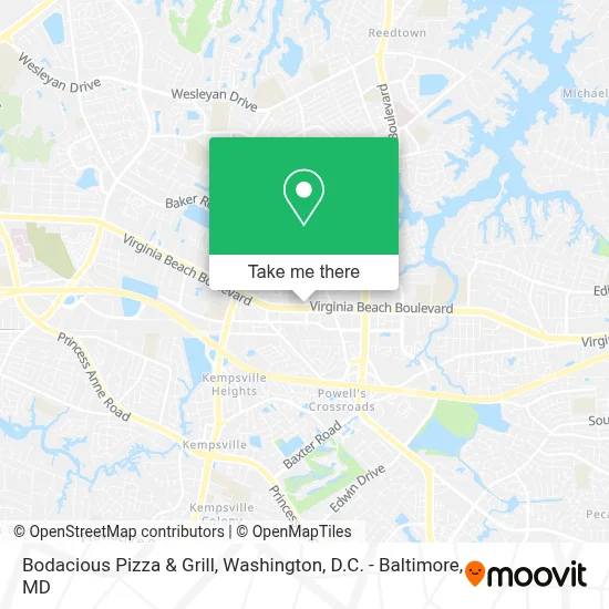 Bodacious Pizza & Grill map
