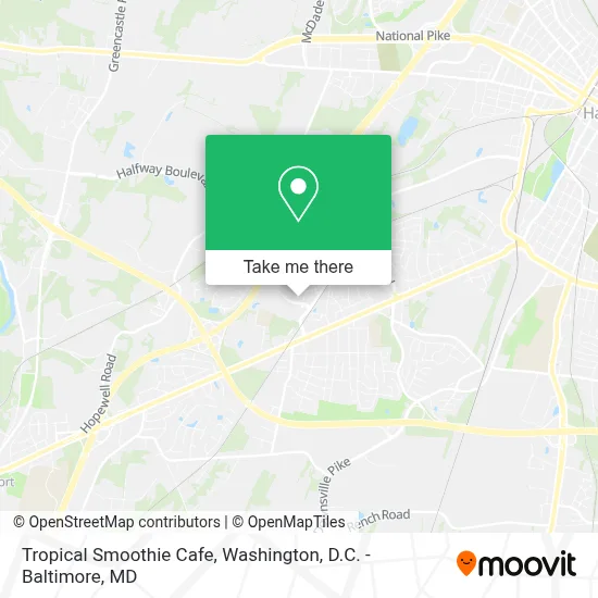 Tropical Smoothie Cafe map