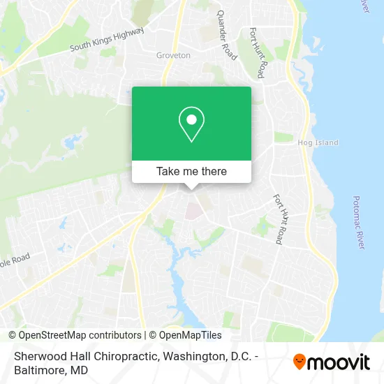 Sherwood Hall Chiropractic map