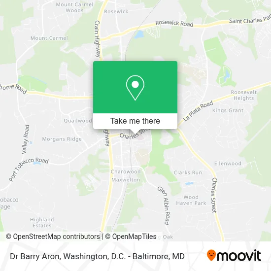Dr Barry Aron map