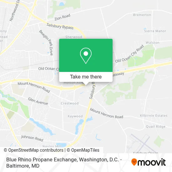 Blue Rhino Propane Exchange map
