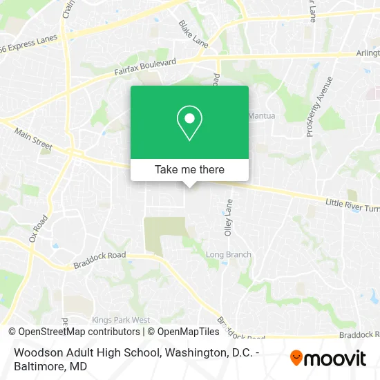 Woodson Adult High School map