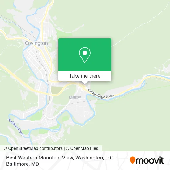 Best Western Mountain View map