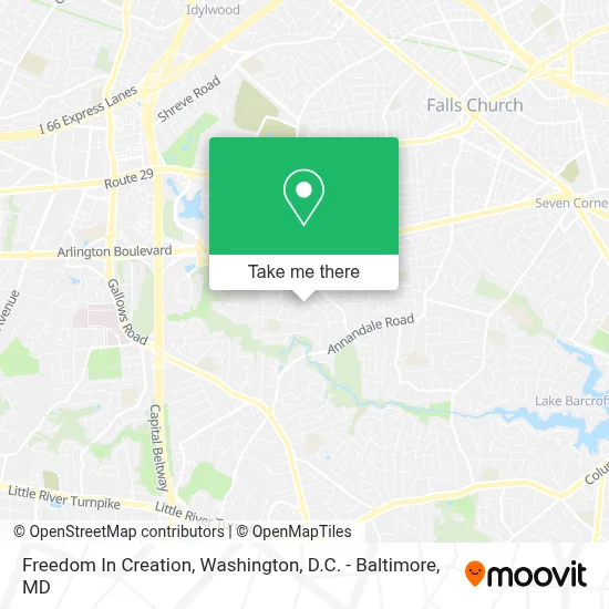 Freedom In Creation map