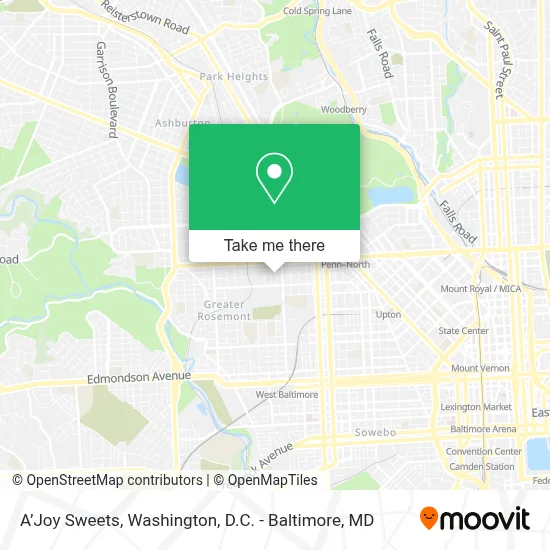 A’Joy Sweets map