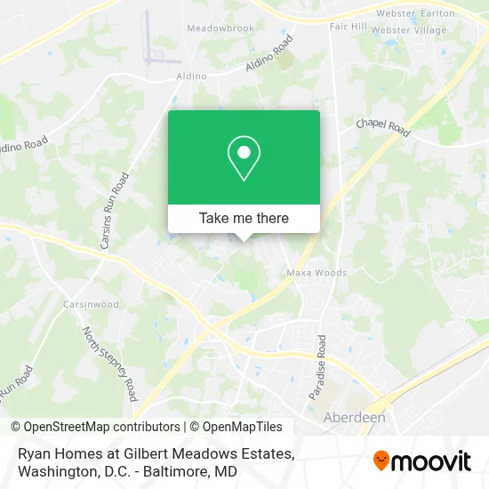 Ryan Homes at Gilbert Meadows Estates map