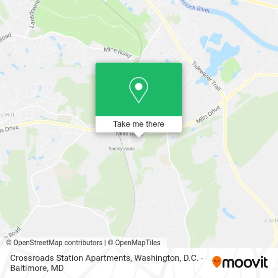 Crossroads Station Apartments map
