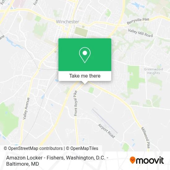 Amazon Locker - Fishers map