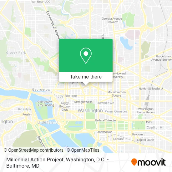 Millennial Action Project map