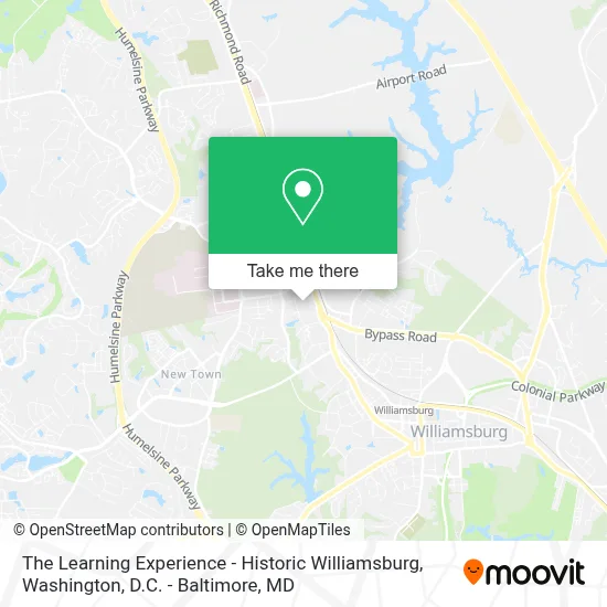 The Learning Experience - Historic Williamsburg map