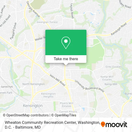 Wheaton Community Recreation Center map