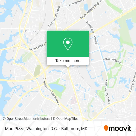 Mod Pizza map