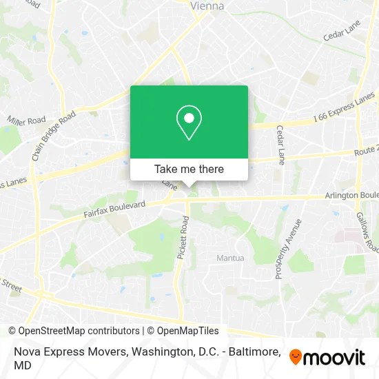 Nova Express Movers map