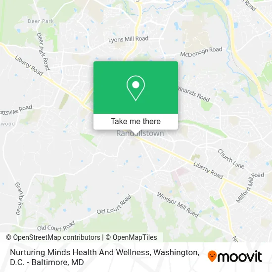 Nurturing Minds Health And Wellness map