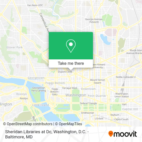Sheridan Libraries at Dc map