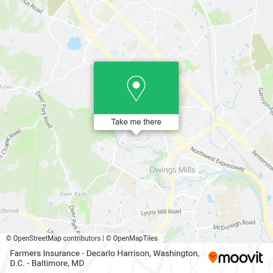 Farmers Insurance - Decarlo Harrison map