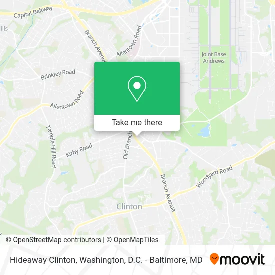 Hideaway Clinton map