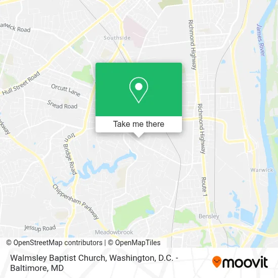 Walmsley Baptist Church map