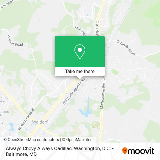 Always Chevy Always Cadillac map