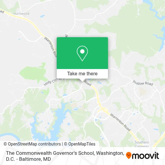 The Commonwealth Governor's School map