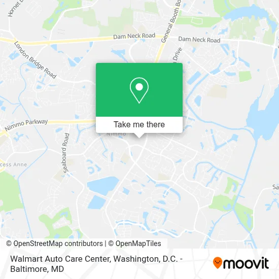 Walmart Auto Care Center map