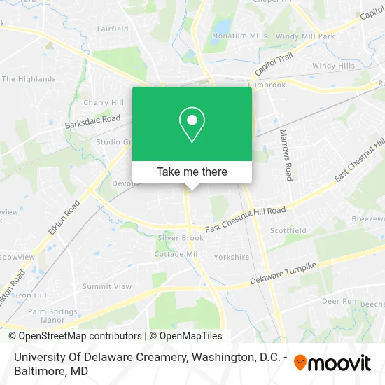 University Of Delaware Creamery map
