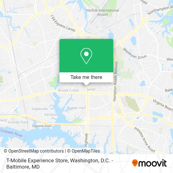 T-Mobile Experience Store map