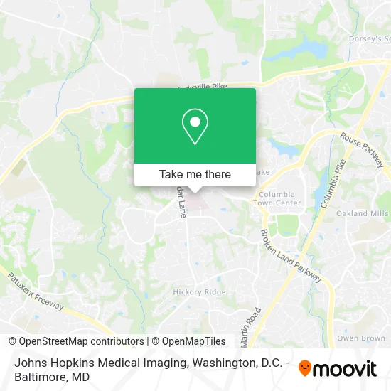 Johns Hopkins Medical Imaging map