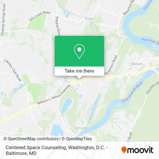 Centered Space Counseling map