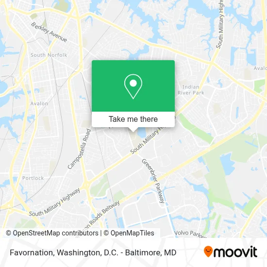 Favornation map