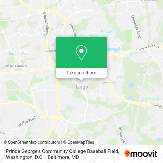 Prince George's Community College Baseball Field map