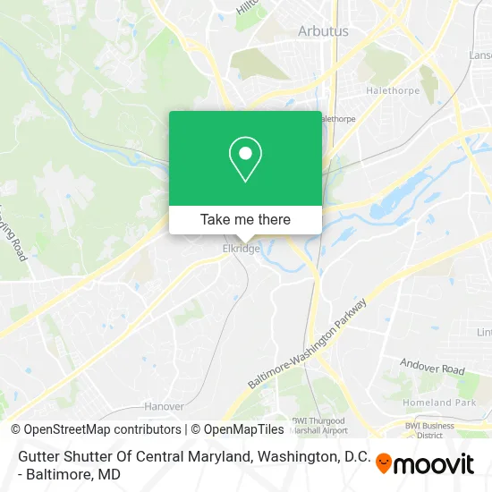 Gutter Shutter Of Central Maryland map