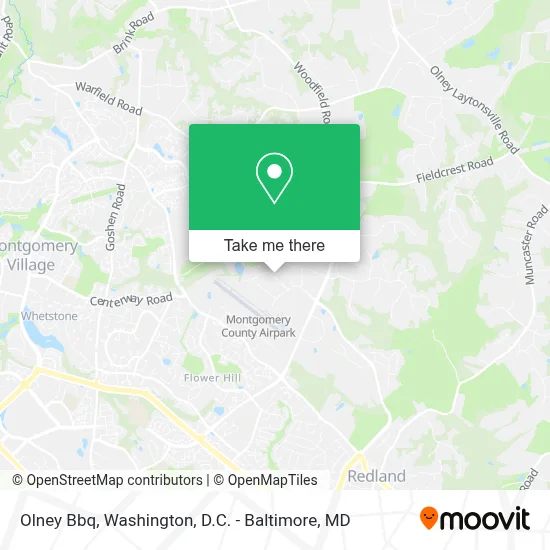 Olney Bbq map