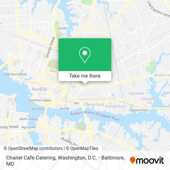Chanel Cafe Catering map