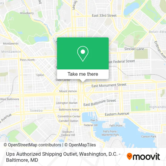 Ups Authorized Shipping Outlet map