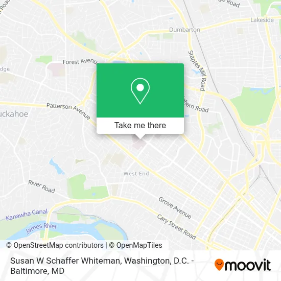 Susan W Schaffer Whiteman map