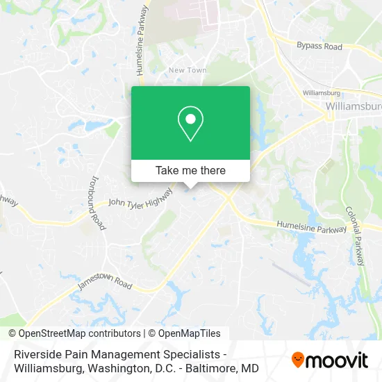 Riverside Pain Management Specialists - Williamsburg map