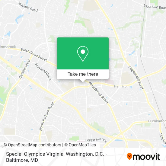Special Olympics Virginia map