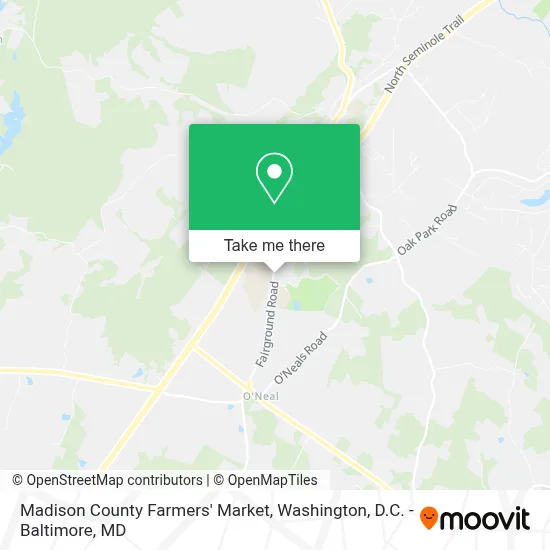 Madison County Farmers' Market map