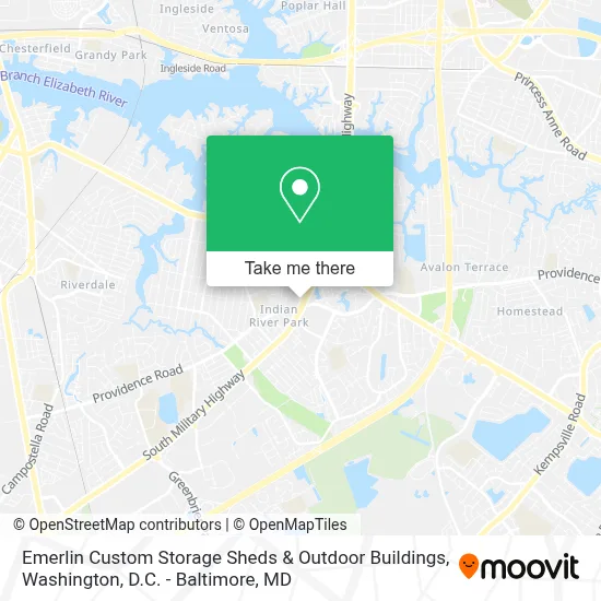 Emerlin Custom Storage Sheds & Outdoor Buildings map
