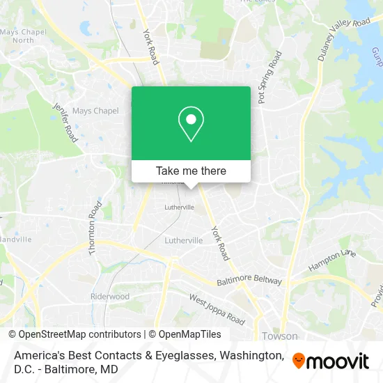 America's Best Contacts & Eyeglasses map