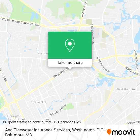 Aaa Tidewater Insurance Services map