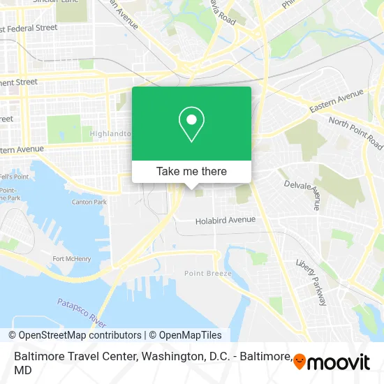 Baltimore Travel Center map
