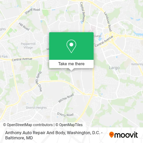 Anthony Auto Repair And Body map