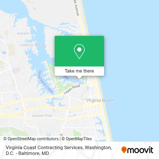Virginia Coast Contracting Services map